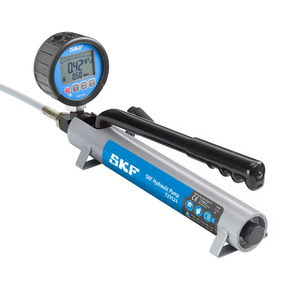 SKF 729124DU Manual hydraulic pump for up to 100 MPa/14500 psi w/digital gauge
